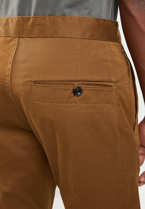 G-STAR - Bronson slim cuffed chino premium micro str twill - brown 