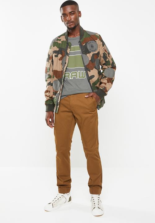 G-STAR - Bronson slim cuffed chino premium micro str twill - brown 