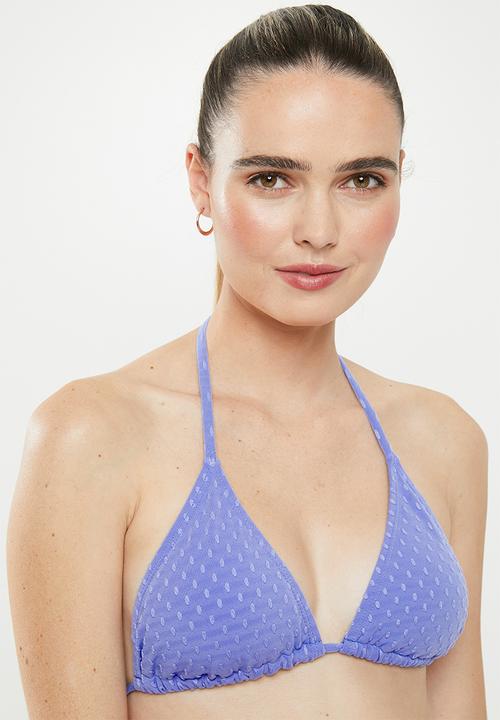 Cotton On - Classic slider triangle bikini top  - blue
