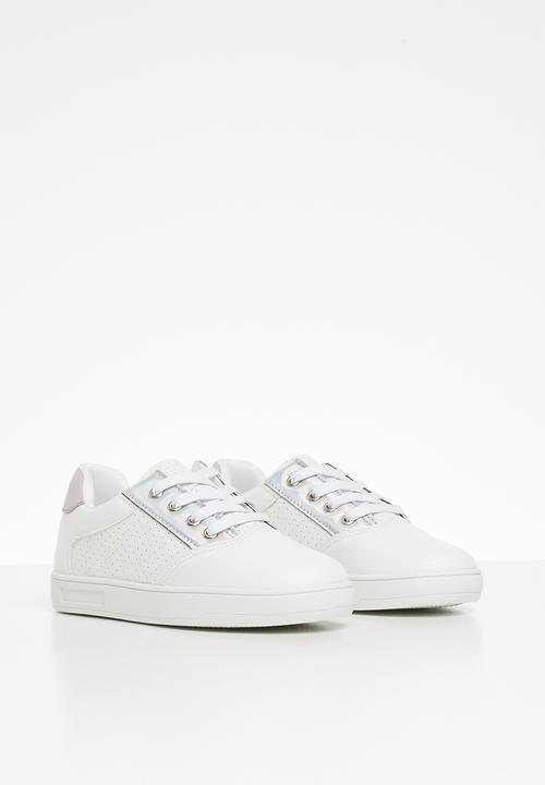 Pop Candy - Girls lace up sneaker - white