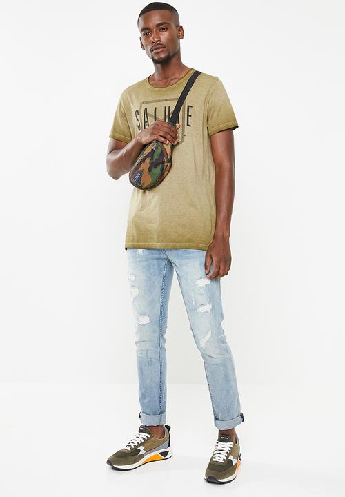 S.P.C.C - Reverse dirty dye logo tee - green