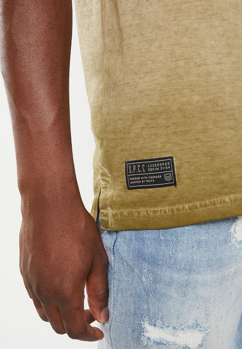 S.P.C.C - Reverse dirty dye logo tee - green