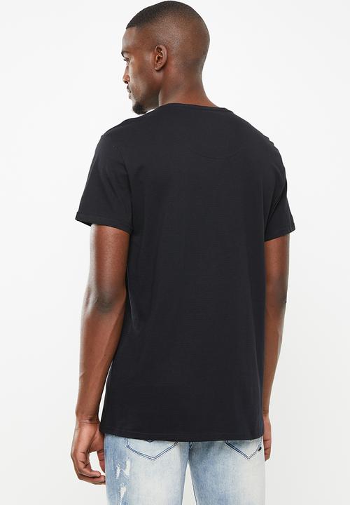 S.P.C.C - Shadow stripe logo tee - black
