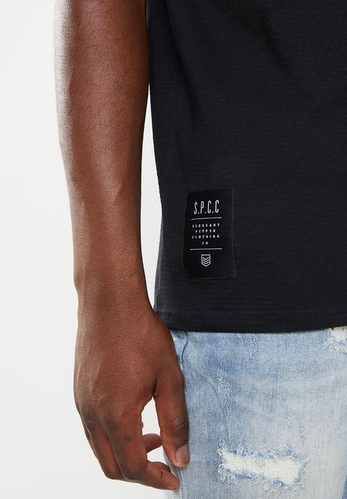 S.P.C.C - Shadow stripe logo tee - black