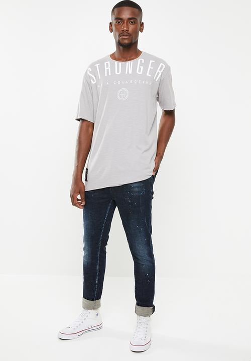 S.P.C.C - Oversize short sleeve logo tee - grey