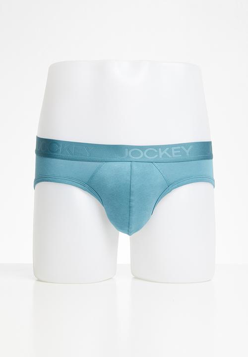 Jockey - Tonal cotton stretch 3 pack briefs - navy & blue 