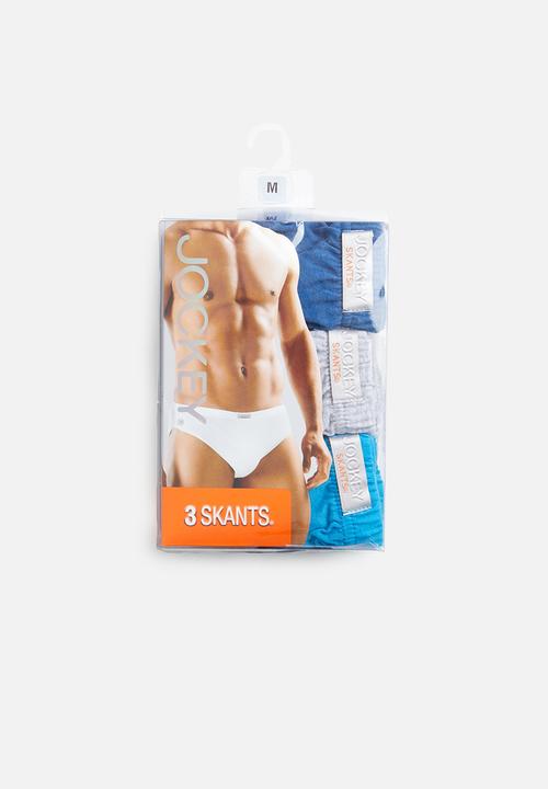 Jockey - 3 Pack plain melange skant - multi