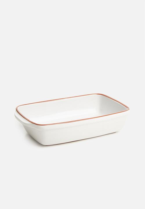 Excellent Houseware - Stoneware dish - white