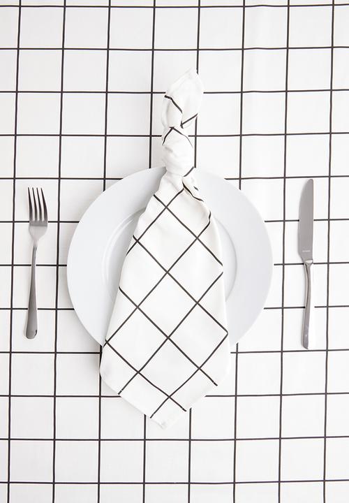 Sixth Floor - Check-in napkin set of 4 - white