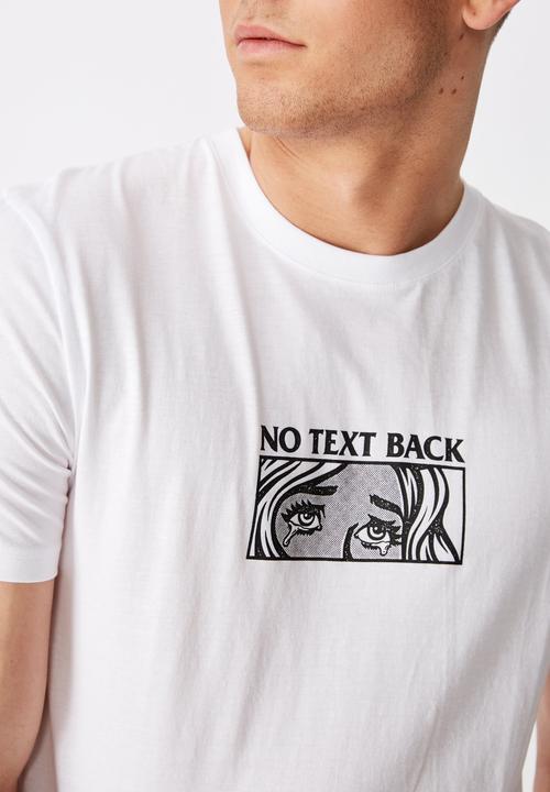 Factorie - No text back slim graphic T-shirt - white