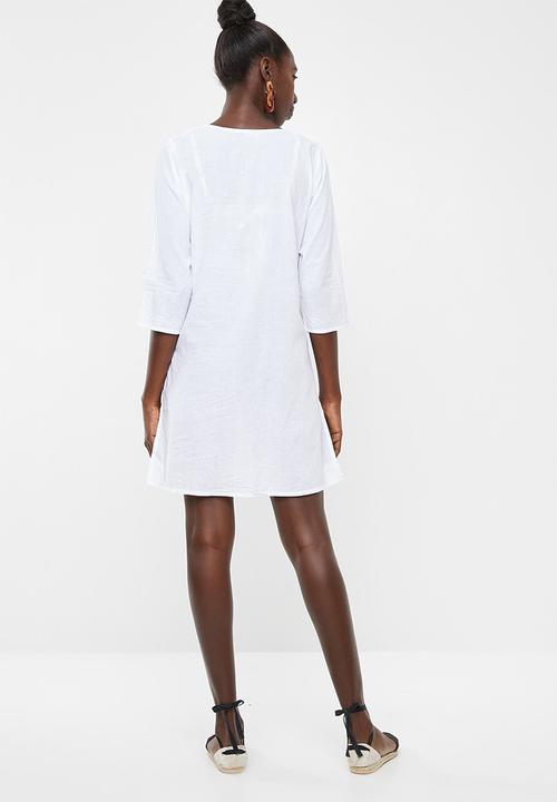 Lithe - Embroidered kaftan - white 1