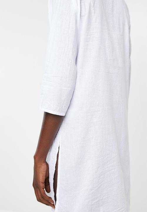 Lithe - Embroidered kaftan - white 1