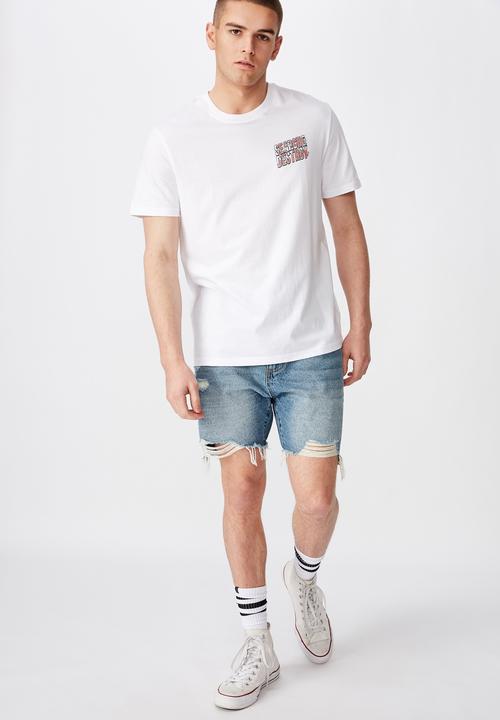 Factorie - Search regular fit graphic T-shirt - white