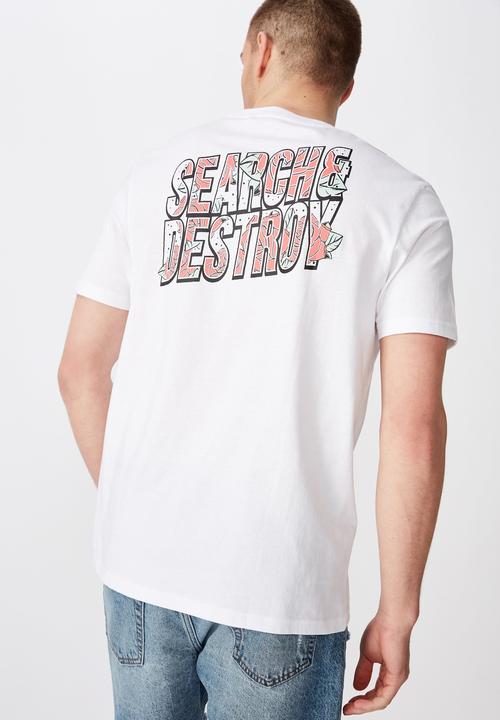 Factorie - Search regular fit graphic T-shirt - white