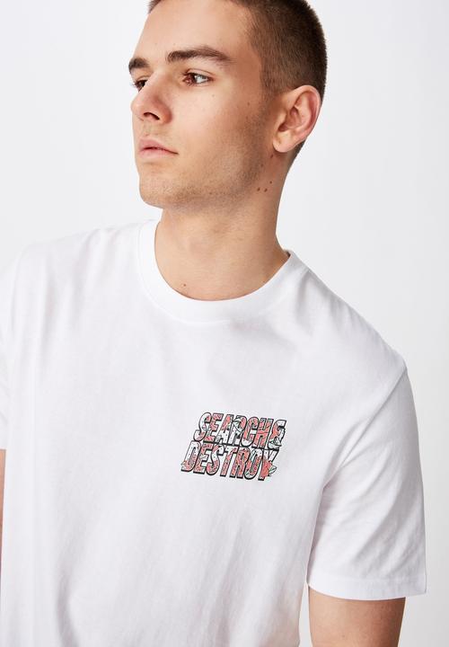 Factorie - Search regular fit graphic T-shirt - white