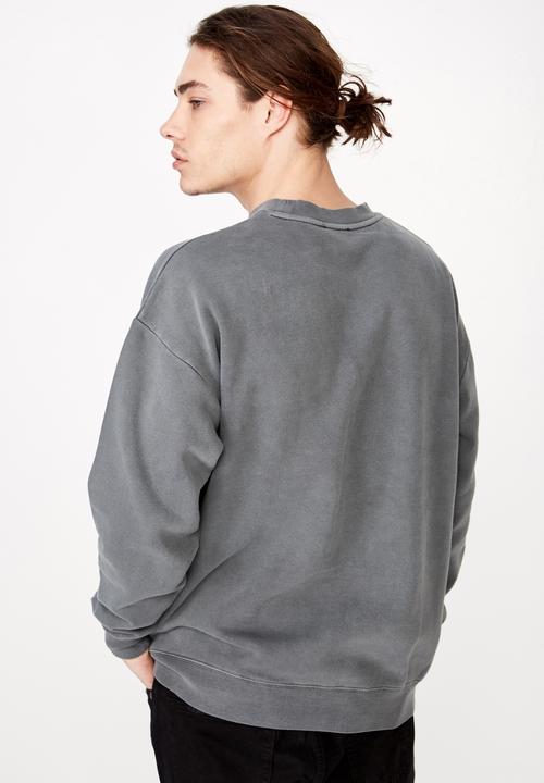 Factorie - Oversized graphic crew - grey