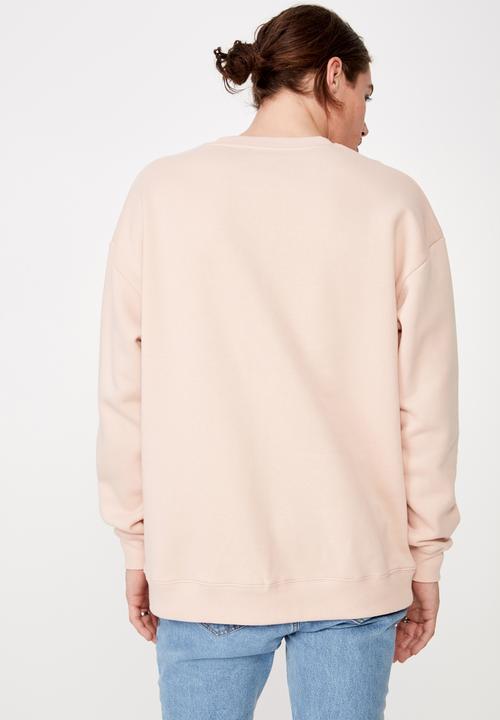 Factorie - Oversized graphic crew - peach
