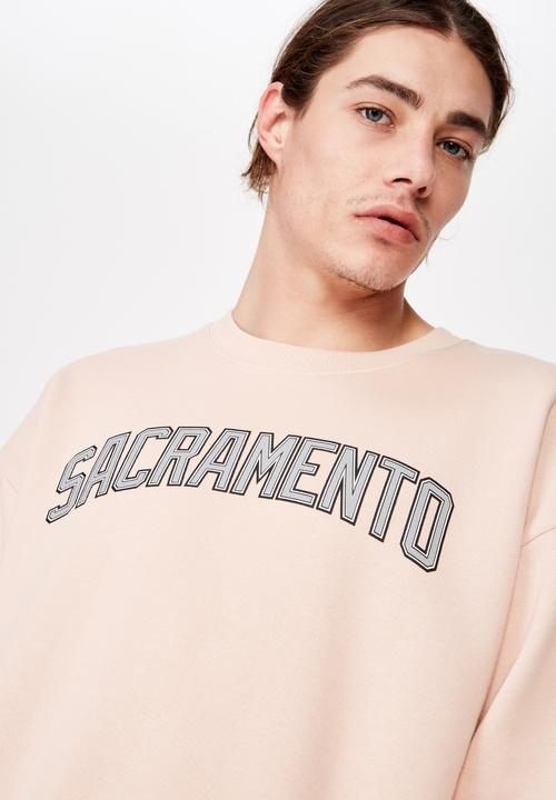 Factorie - Oversized graphic crew - peach