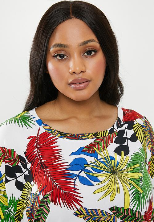 edit Plus - T-shirt with tie sleeve - multi