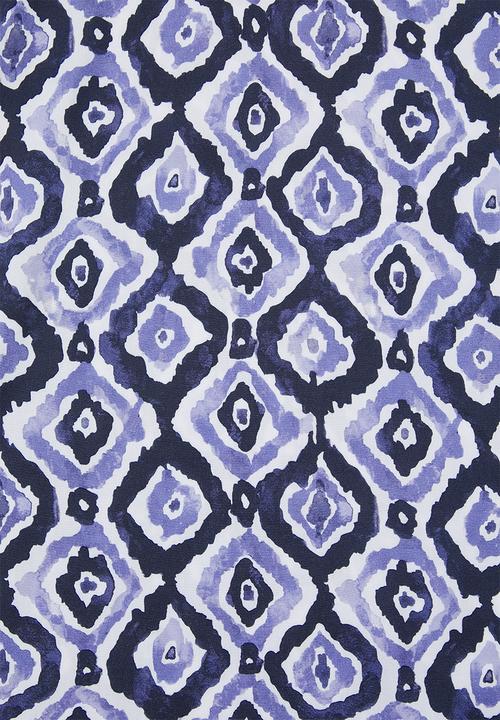 edit Plus - Sleeve detail shift dress(plus) - blue & white 