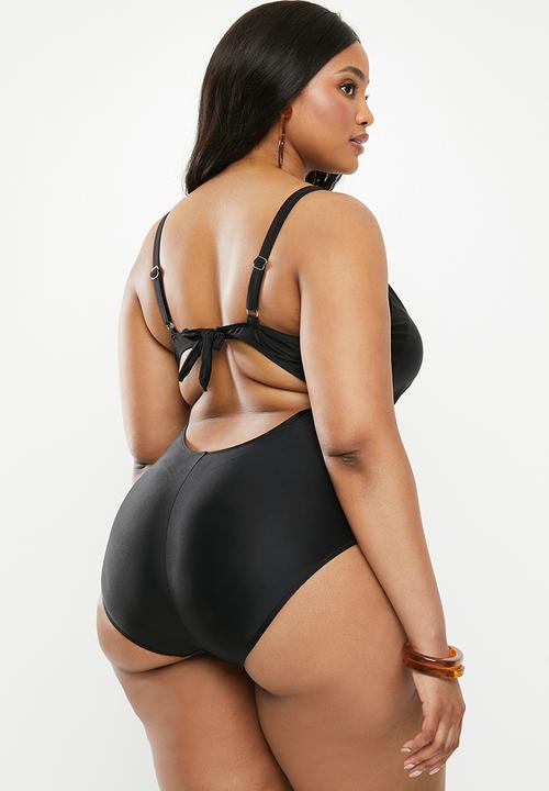Bacon Bikinis - Shannon plus one piece - black