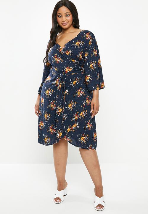 Superbalist - Kimono wrap dress - navy