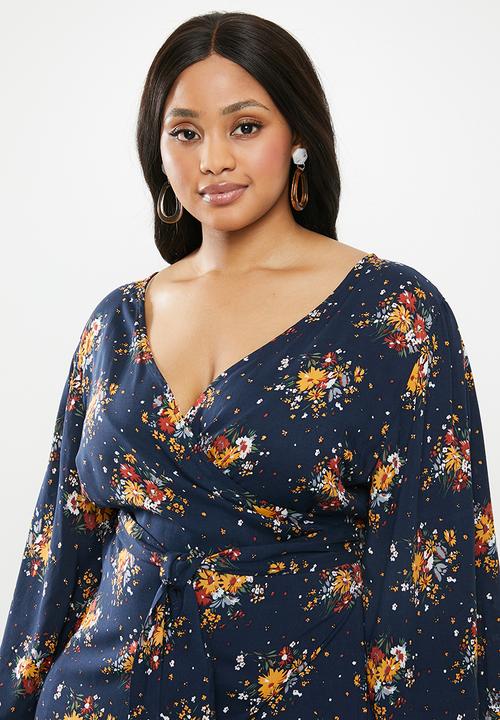 Superbalist - Kimono wrap dress - navy