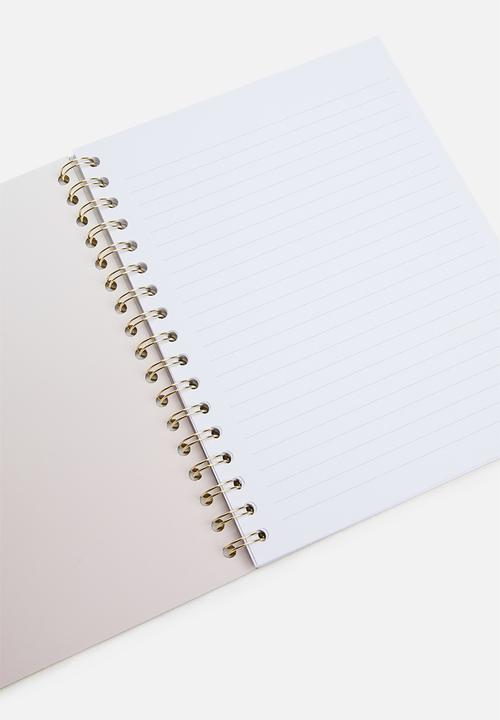 Typo - Premium spiral notebook - pink & blue