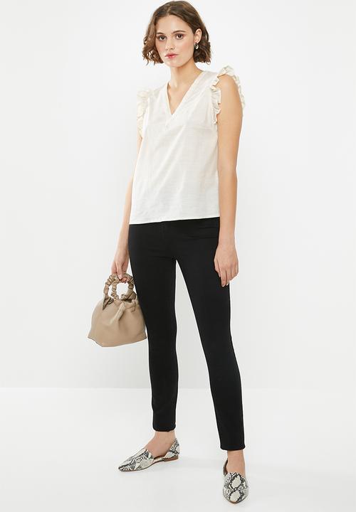 Vero Moda - Lynn frill top - cream