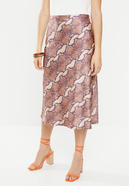 Superbalist - Midi slip skirt - multi