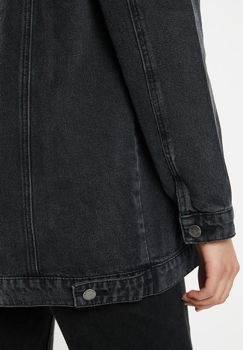 Superbalist - Longline denim trucker - black