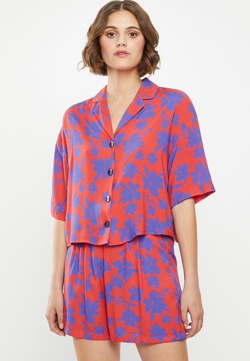 Superbalist - Resort shirt - red & blue