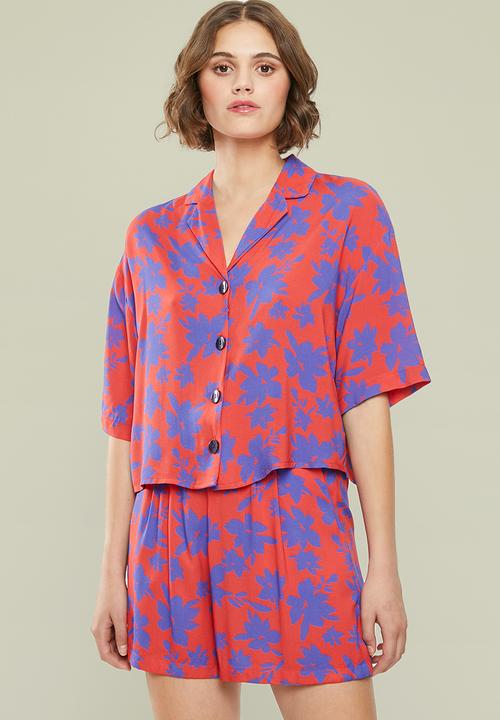 Superbalist - Resort shirt - red & blue