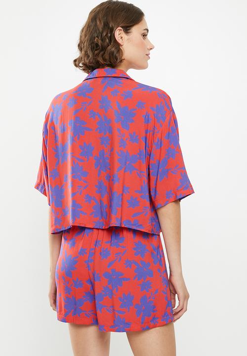 Superbalist - Resort shirt - red & blue