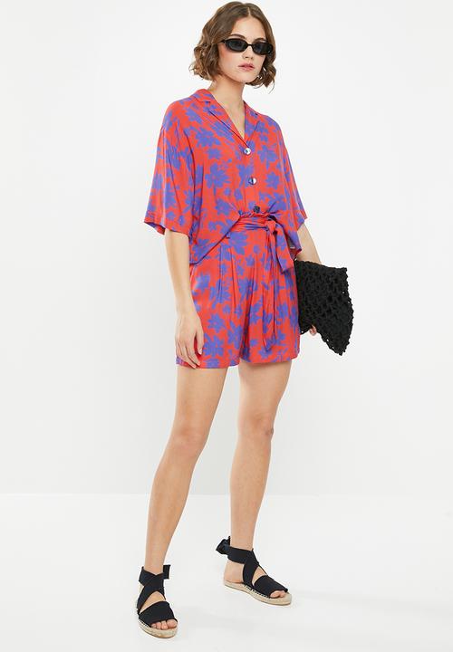 Superbalist - Resort shirt - red & blue