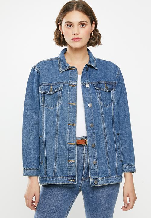 Superbalist - Longline denim trucker - blue