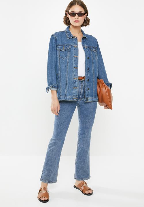 Superbalist - Longline denim trucker - blue
