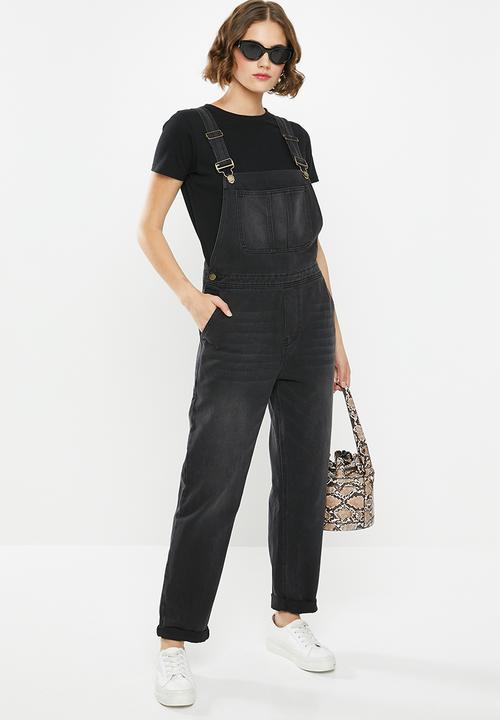 Superbalist - Long dungaree - black