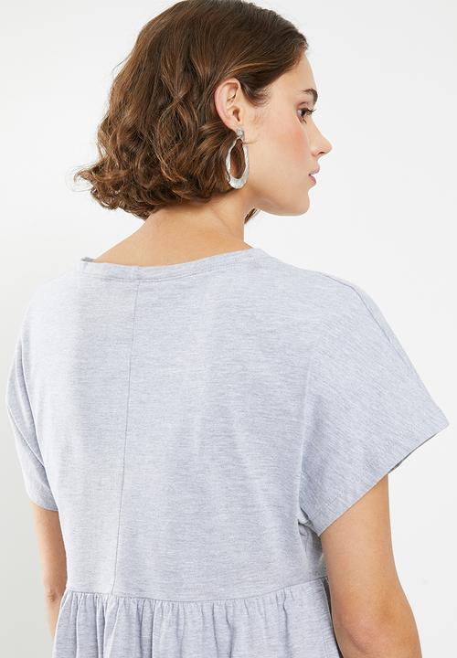 Superbalist - Knit babydoll dress - grey