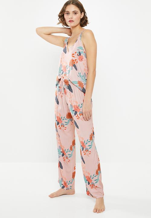 Superbalist - Printed sleep cami & pants - multi