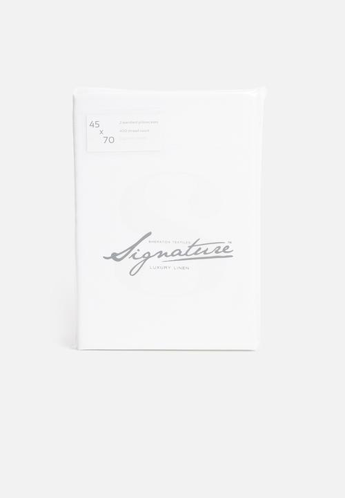 Sheraton Textiles - 400tc Egyptian Cotton standard pillowcase set - white 