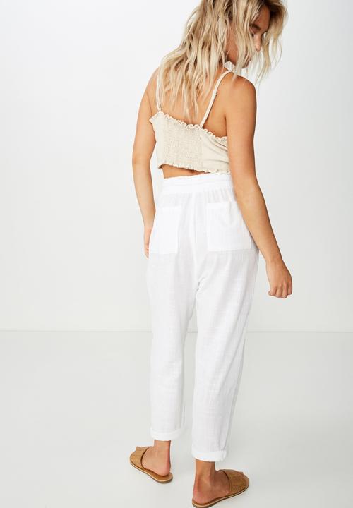 Cotton On - Beach resort pants - white