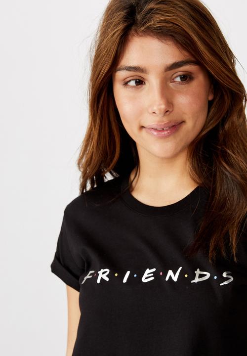 Cotton On - Classic friends T-shirt metallic logo - black
