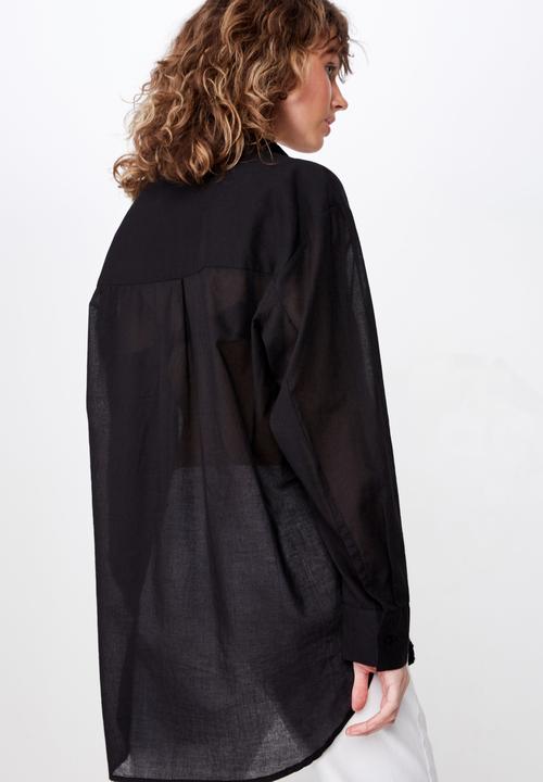 Cotton On - Savannah oversized resort shirt - black