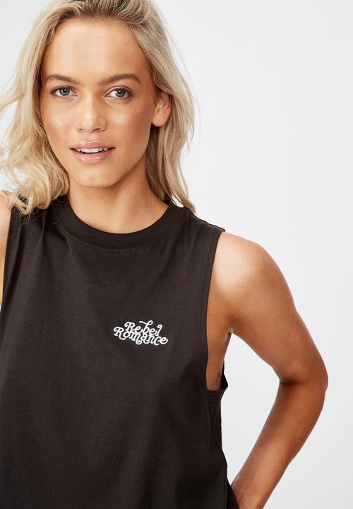Cotton On - Tbar original graphic rebel romance - black