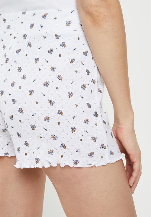 Cotton On - Pointelle sleep short - white