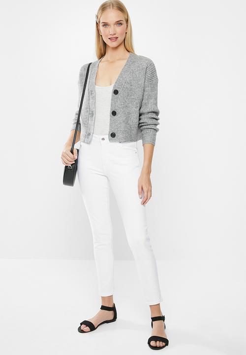 Cotton On - Luxe cropped cardigan - grey