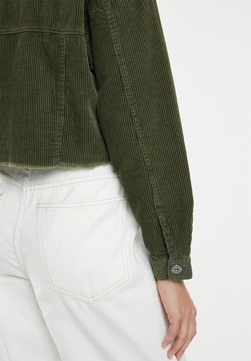 Cotton On - Cord hem release shacket - khaki