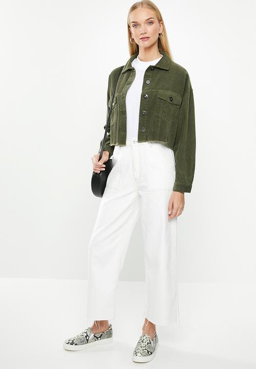 Cotton On - Cord hem release shacket - khaki