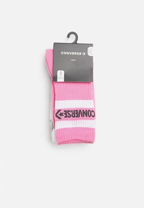 Converse - Converse basic wordmark crew 3 pack socks - multi